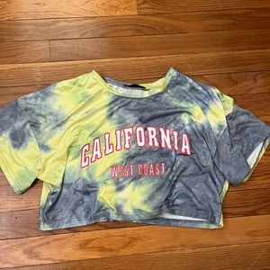 cropped tee size medium tie die